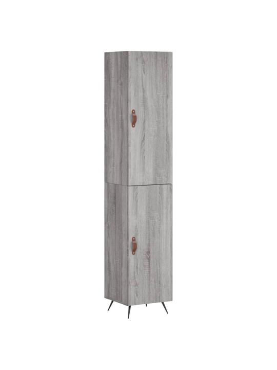 Augstais skapītis, pelēks, 34,5x34x180 cm, inženierijas koks