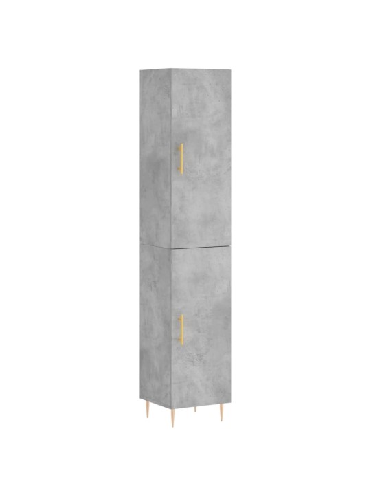 Augstais skapītis, pelēks, 34,5x34x180 cm, inženierijas koks