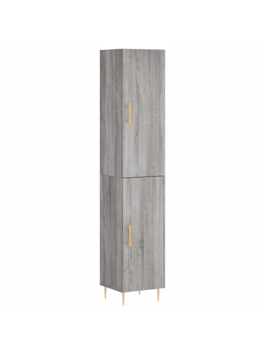 Augstais skapītis, pelēks, 34,5x34x180 cm, inženierijas koks