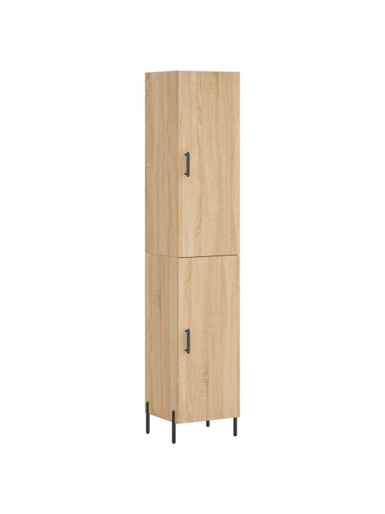 Augstais skapītis, ozolkoka, 34,5x34x180 cm, inženierijas koks