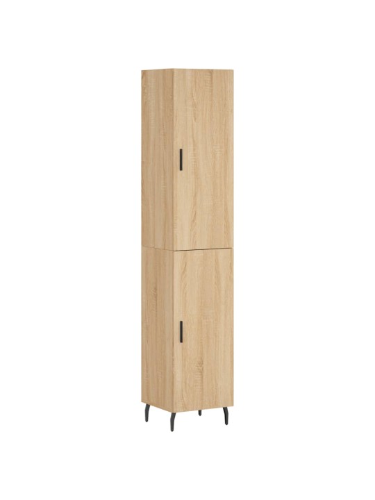 Augstais skapītis, ozolkoka, 34,5x34x180 cm, inženierijas koks