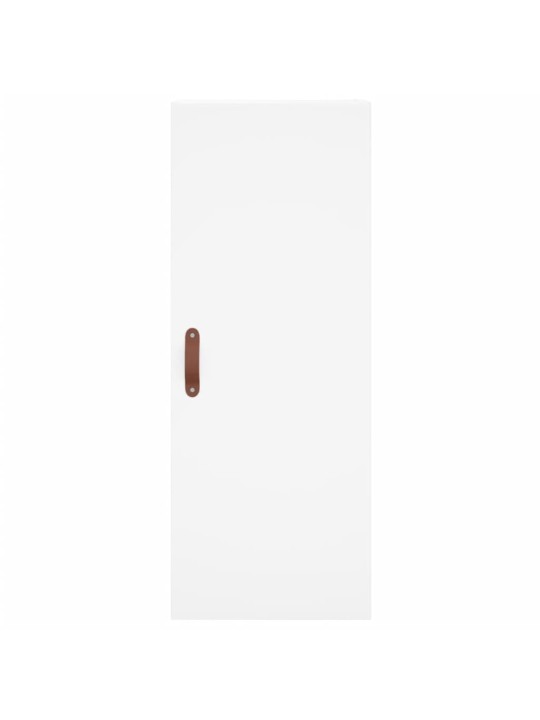 Augstais skapītis, balts, 34,5x34x180 cm, inženierijas koks