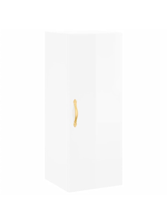 Augstais skapītis, balts, 34,5x34x180 cm, inženierijas koks