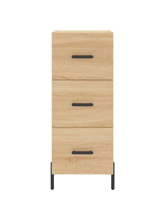 Augstais skapītis, ozolkoka, 34,5x34x180 cm, inženierijas koks