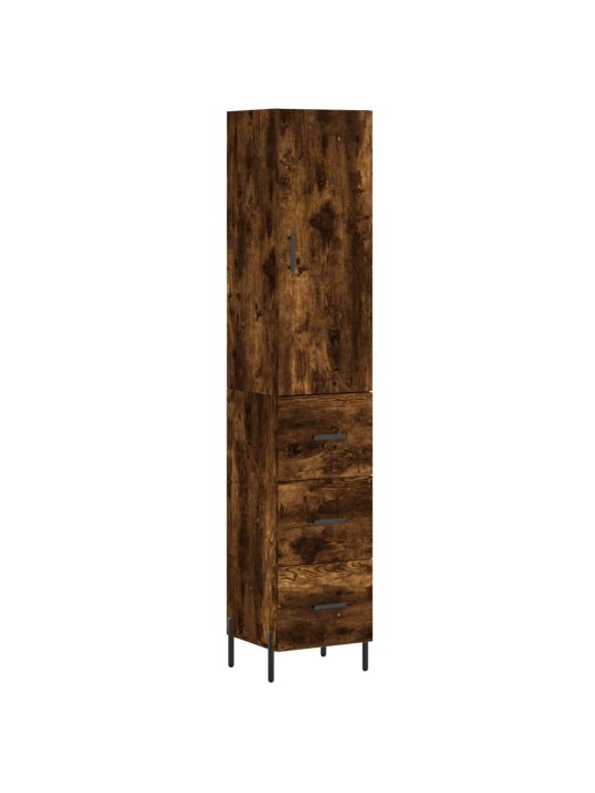 Augstais skapītis, ozolkoka, 34,5x34x180 cm, inženierijas koks