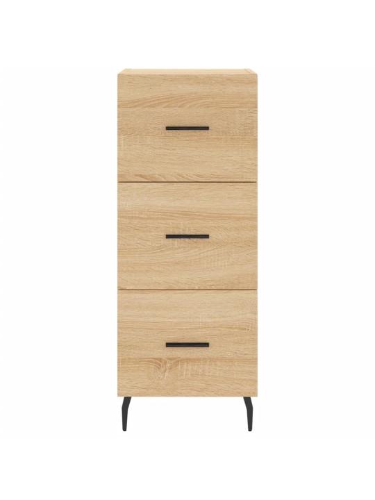 Augstais skapītis, ozolkoka, 34,5x34x180 cm, inženierijas koks