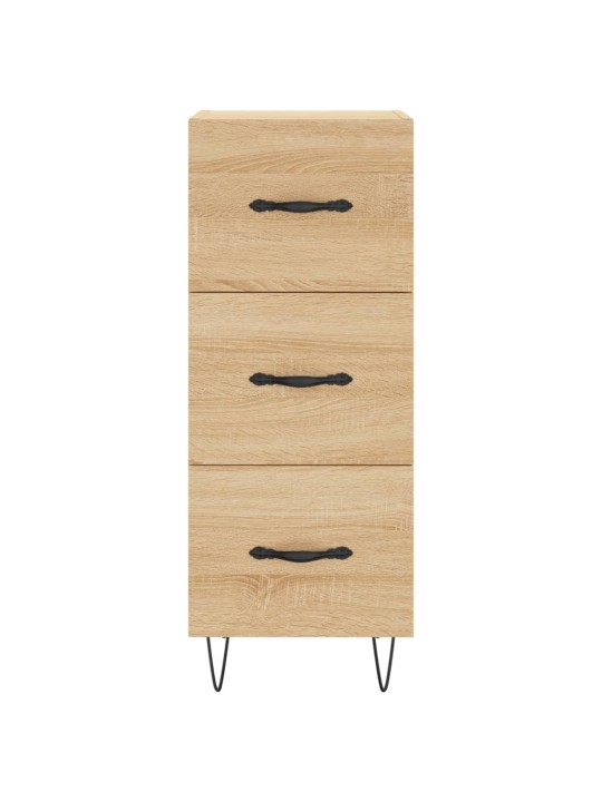 Augstais skapītis, ozolkoka, 34,5x34x180 cm, inženierijas koks