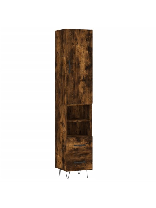Augstais skapītis, ozolkoka, 34,5x34x180 cm, inženierijas koks