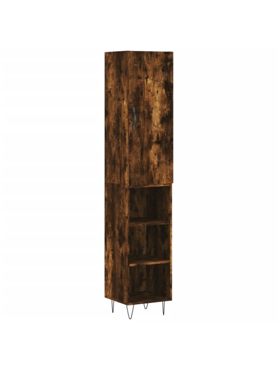 Augstais skapītis, ozolkoka, 34,5x34x180 cm, inženierijas koks