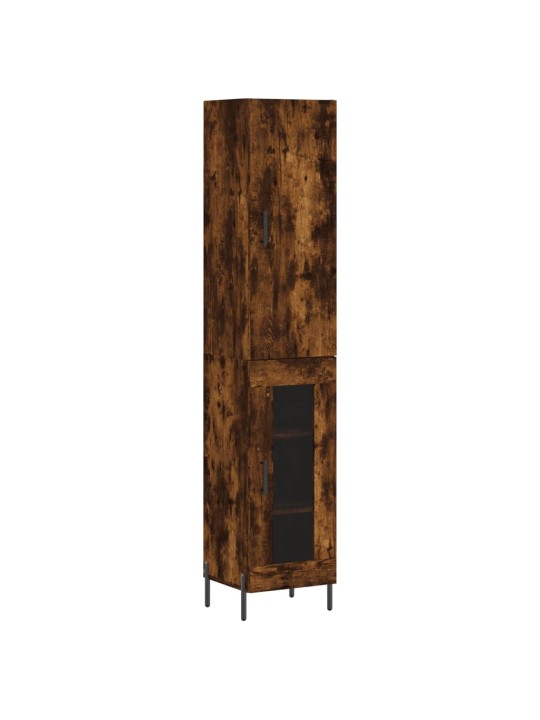 Augstais skapītis, ozolkoka, 34,5x34x180 cm, inženierijas koks
