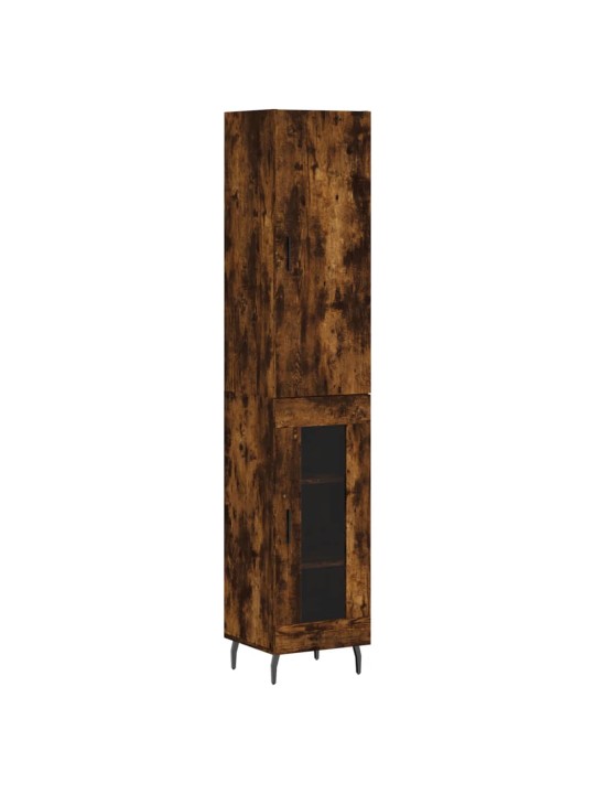 Augstais skapītis, ozolkoka, 34,5x34x180 cm, inženierijas koks