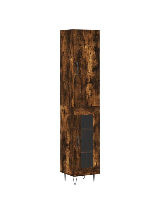 Augstais skapītis, ozolkoka, 34,5x34x180 cm, inženierijas koks