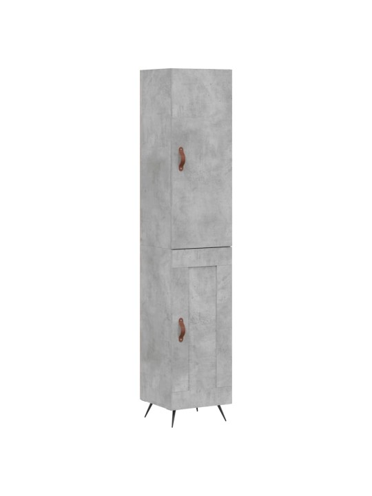 Augstais skapītis, pelēks, 34,5x34x180 cm, inženierijas koks