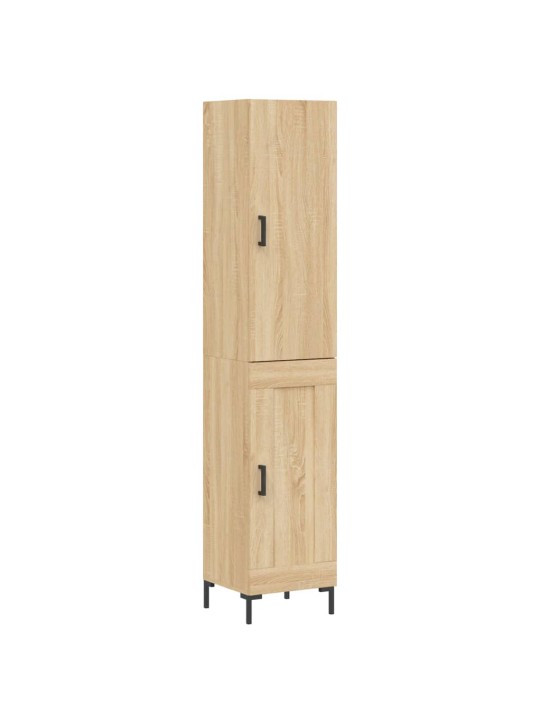 Augstais skapītis, ozolkoka, 34,5x34x180 cm, inženierijas koks