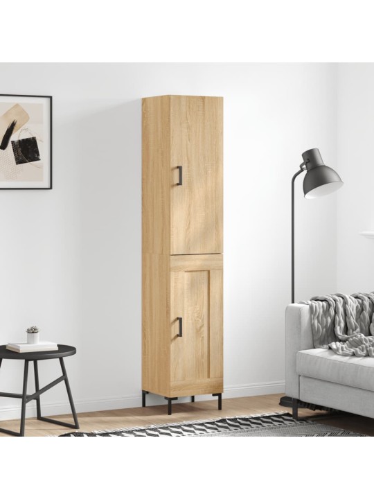 Augstais skapītis, ozolkoka, 34,5x34x180 cm, inženierijas koks