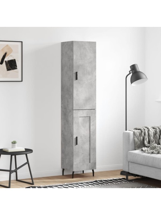 Augstais skapītis, pelēks, 34,5x34x180 cm, inženierijas koks