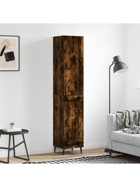 Augstais skapītis, ozolkoka, 34,5x34x180 cm, inženierijas koks