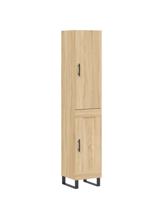 Augstais skapītis, ozolkoka, 34,5x34x180 cm, inženierijas koks