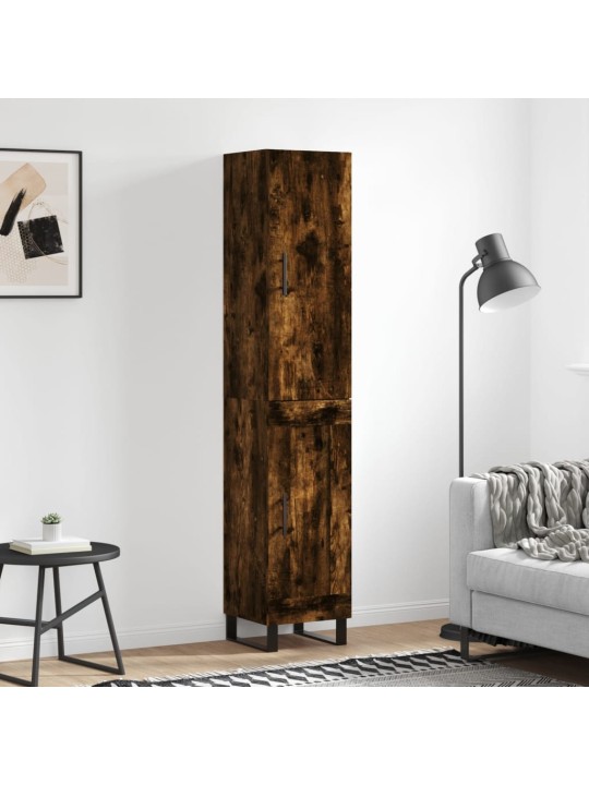 Augstais skapītis, ozolkoka, 34,5x34x180 cm, inženierijas koks