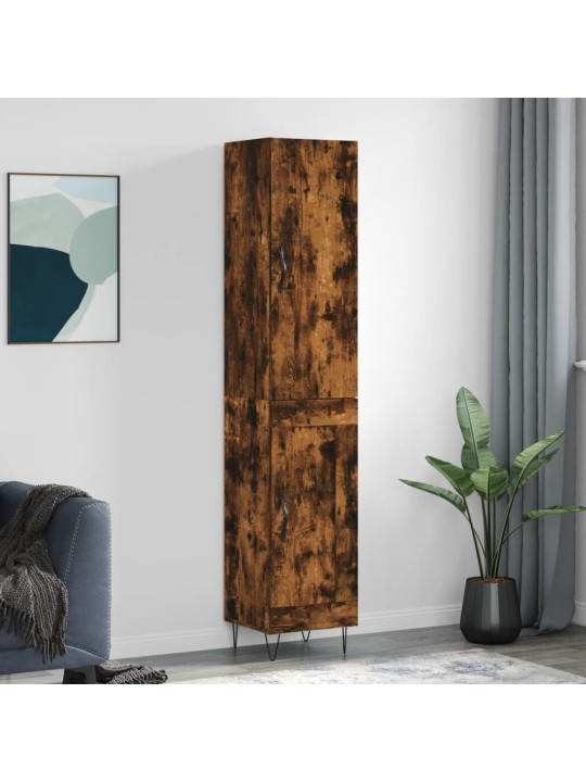 Augstais skapītis, ozolkoka, 34,5x34x180 cm, inženierijas koks