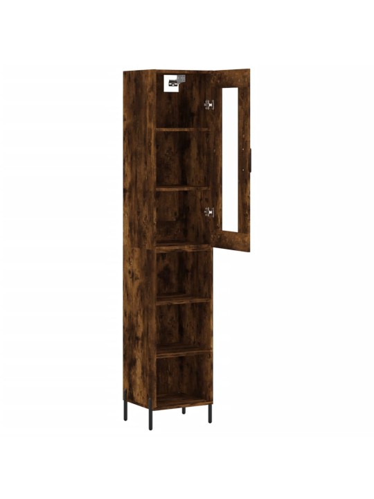 Augstais skapītis, ozolkoka, 34,5x34x180 cm, inženierijas koks