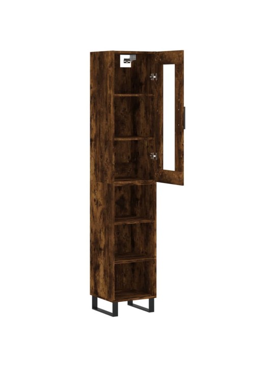 Augstais skapītis, ozolkoka, 34,5x34x180 cm, inženierijas koks