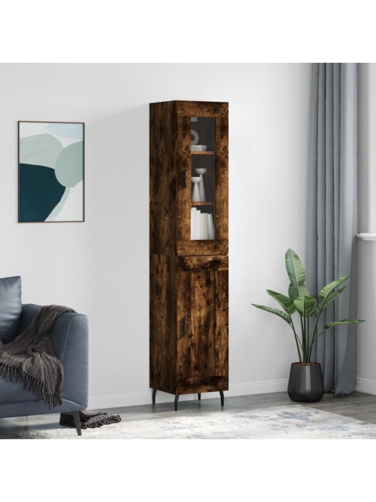 Augstais skapītis, ozolkoka, 34,5x34x180 cm, inženierijas koks