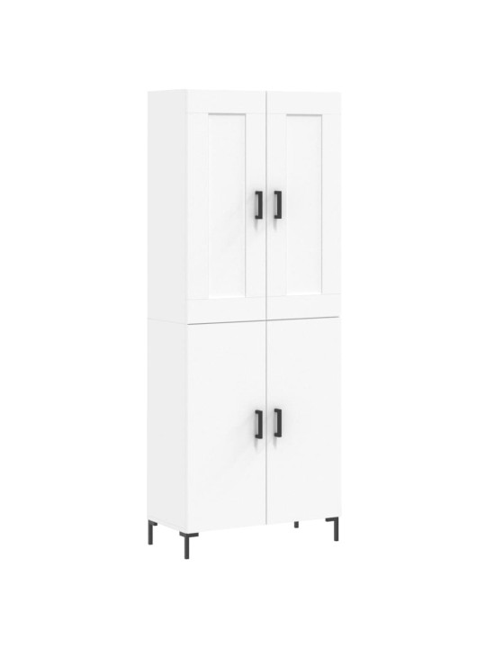 Augstais skapis, balts, 69,5x34x180 cm, inženierijas koks