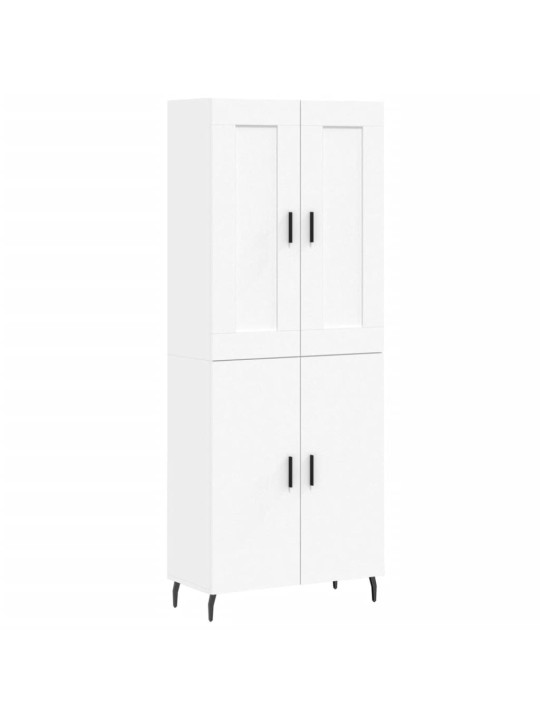 Augstais skapis, balts, 69,5x34x180 cm, inženierijas koks