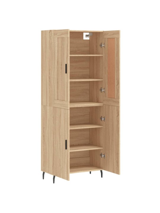 Augstais skapis, ozolkoka, 69,5x34x180 cm, inženierijas koks