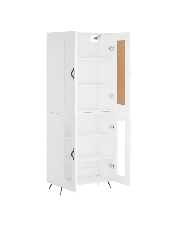 Augstais skapis, balts, 69,5x34x180 cm, inženierijas koks
