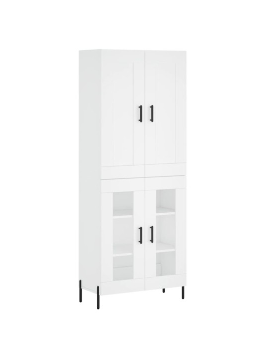 Augstais skapis, balts, 69,5x34x180 cm, inženierijas koks