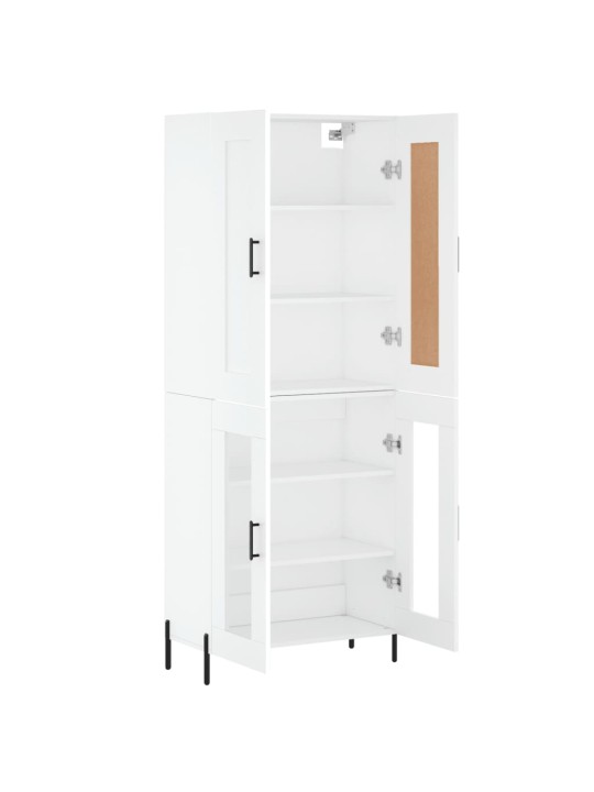 Augstais skapis, balts, 69,5x34x180 cm, inženierijas koks