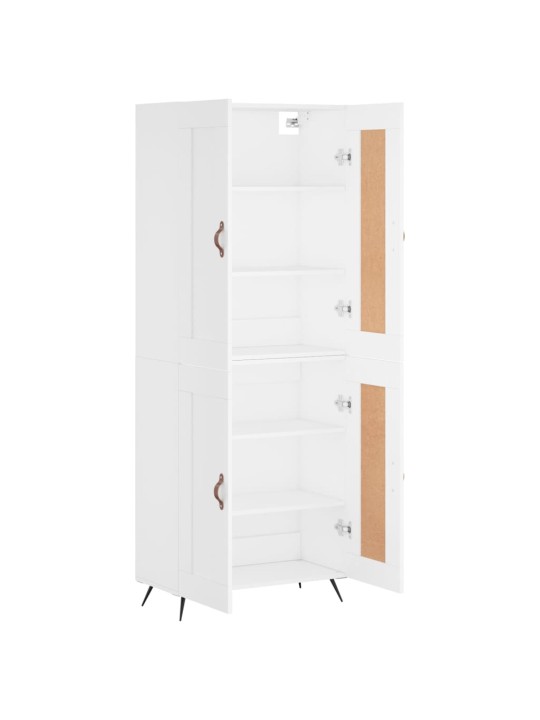 Augstais skapis, balts, 69,5x34x180 cm, inženierijas koks