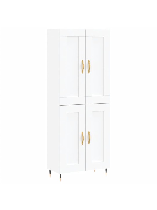Augstais skapis, balts, 69,5x34x180 cm, inženierijas koks