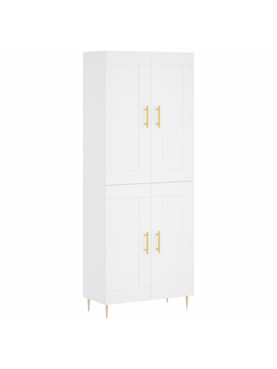 Augstais skapis, balts, 69,5x34x180 cm, inženierijas koks