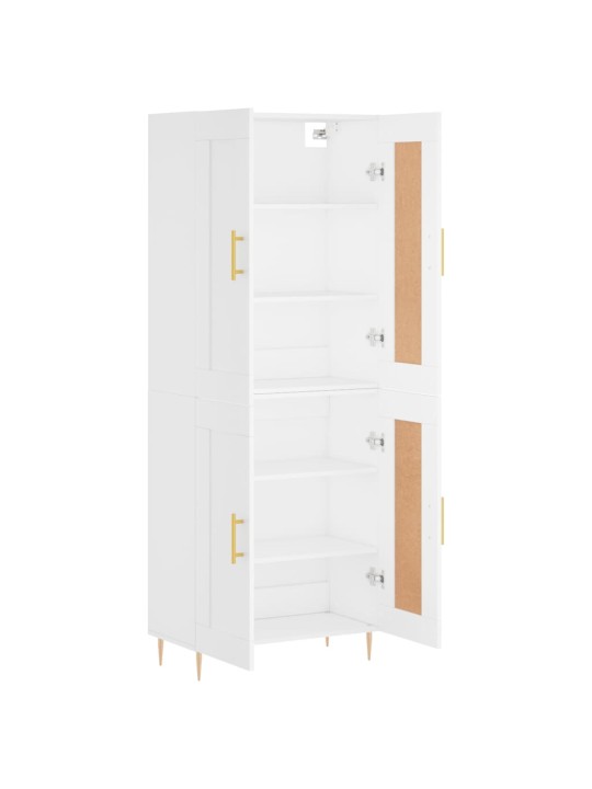 Augstais skapis, balts, 69,5x34x180 cm, inženierijas koks