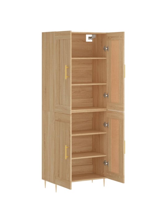 Augstais skapis, ozolkoka, 69,5x34x180 cm, inženierijas koks