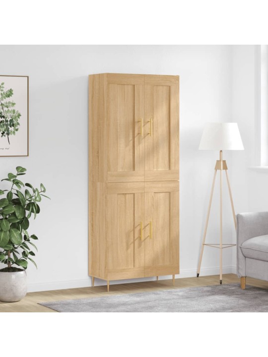 Augstais skapis, ozolkoka, 69,5x34x180 cm, inženierijas koks