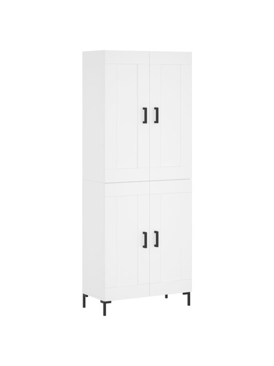 Augstais skapis, balts, 69,5x34x180 cm, inženierijas koks