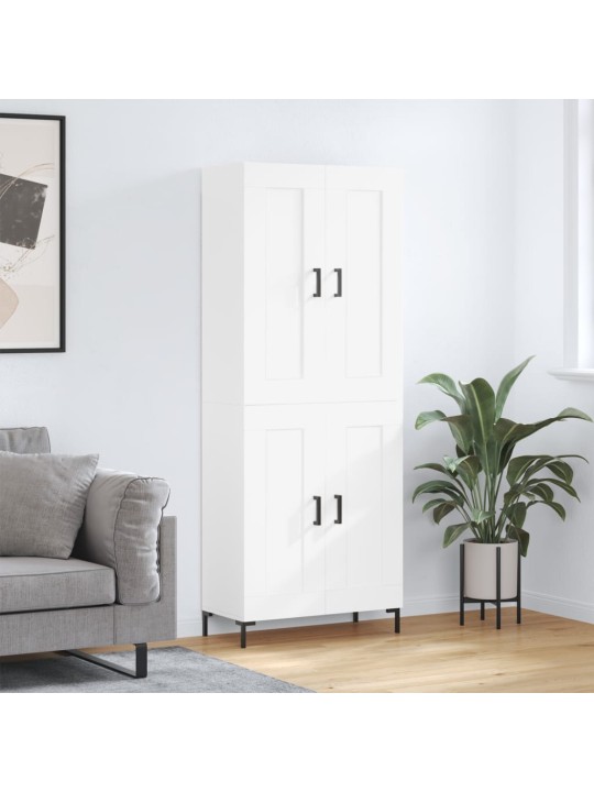 Augstais skapis, balts, 69,5x34x180 cm, inženierijas koks