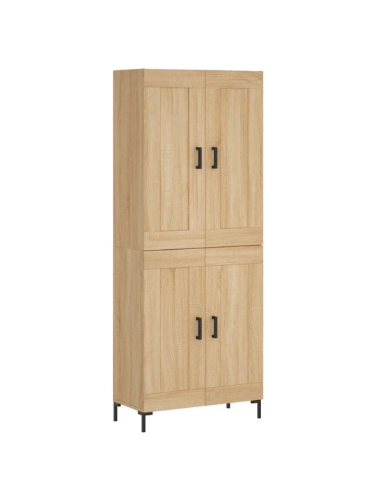 Augstais skapis, ozolkoka, 69,5x34x180 cm, inženierijas koks