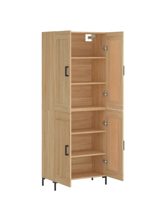 Augstais skapis, ozolkoka, 69,5x34x180 cm, inženierijas koks