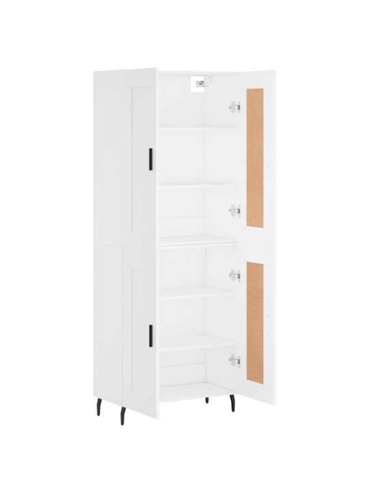 Augstais skapis, balts, 69,5x34x180 cm, inženierijas koks