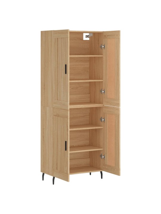 Augstais skapis, ozolkoka, 69,5x34x180 cm, inženierijas koks