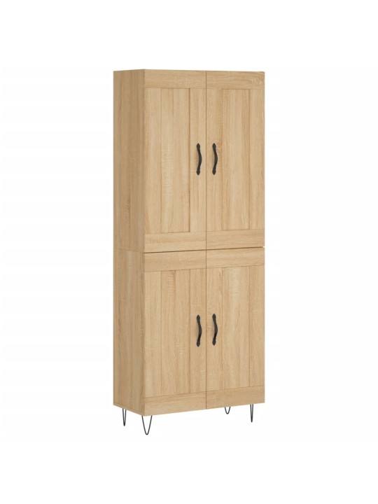 Augstais skapis, ozolkoka, 69,5x34x180 cm, inženierijas koks