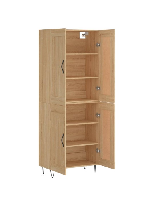 Augstais skapis, ozolkoka, 69,5x34x180 cm, inženierijas koks