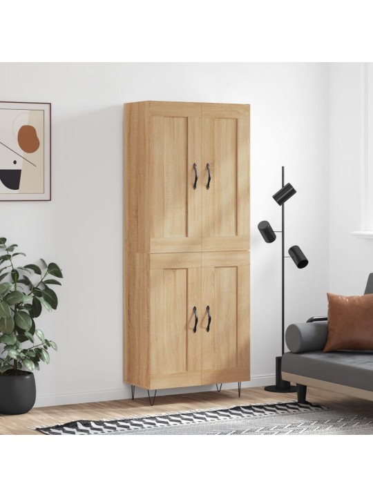 Augstais skapis, ozolkoka, 69,5x34x180 cm, inženierijas koks