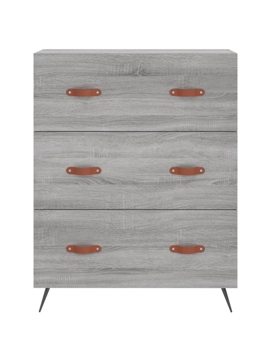 Augstais skapis, pelēks, 69,5x34x180 cm, inženierijas koks