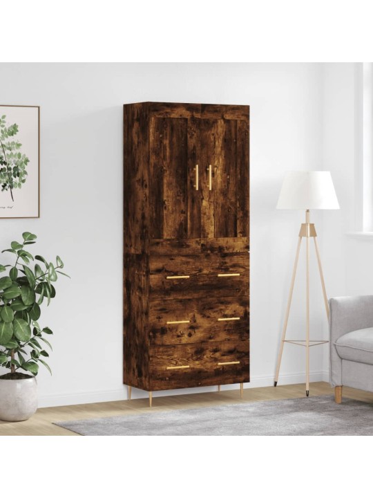 Augstais skapis, ozolkoka, 69,5x34x180 cm, inženierijas koks